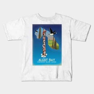 Alert Bay Cormorant Island, Canada map Kids T-Shirt